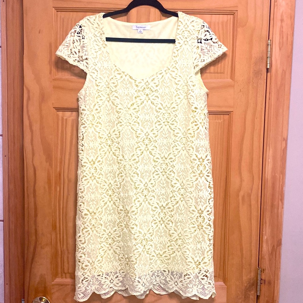 Lace overlay dress
